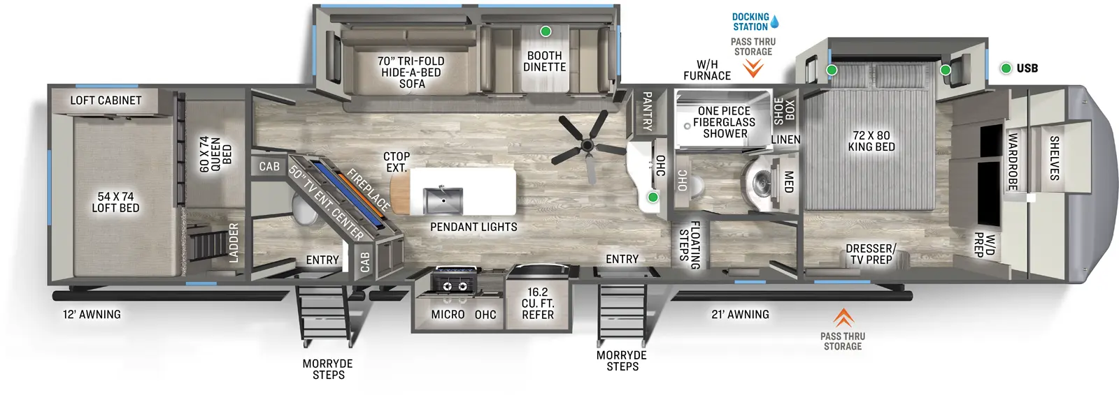 Sierra Fifth Wheels 3550BH - DSO Floorplan